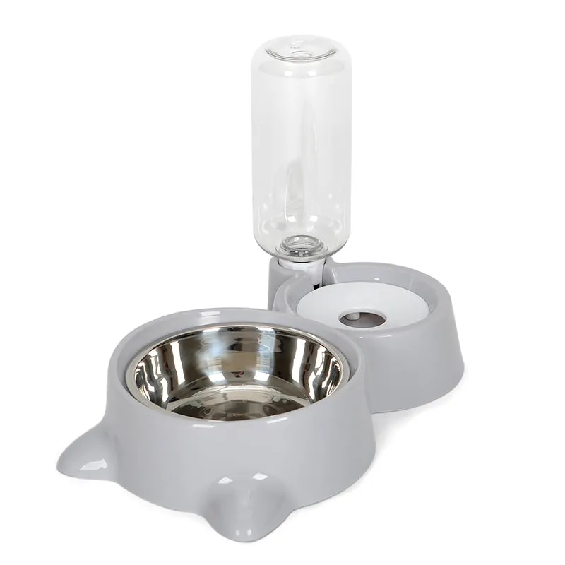 Pet Dish with Water Fountain