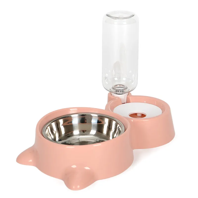 Pet Dish with Water Fountain