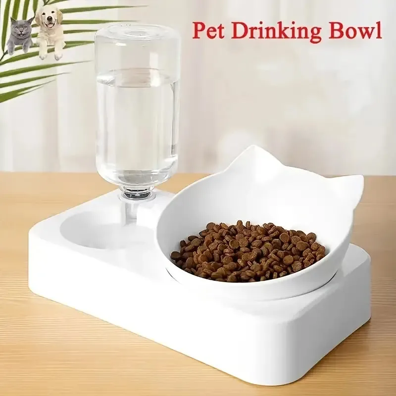Pet Double Feeder Bowl Keep Your Cat Happy and Fed