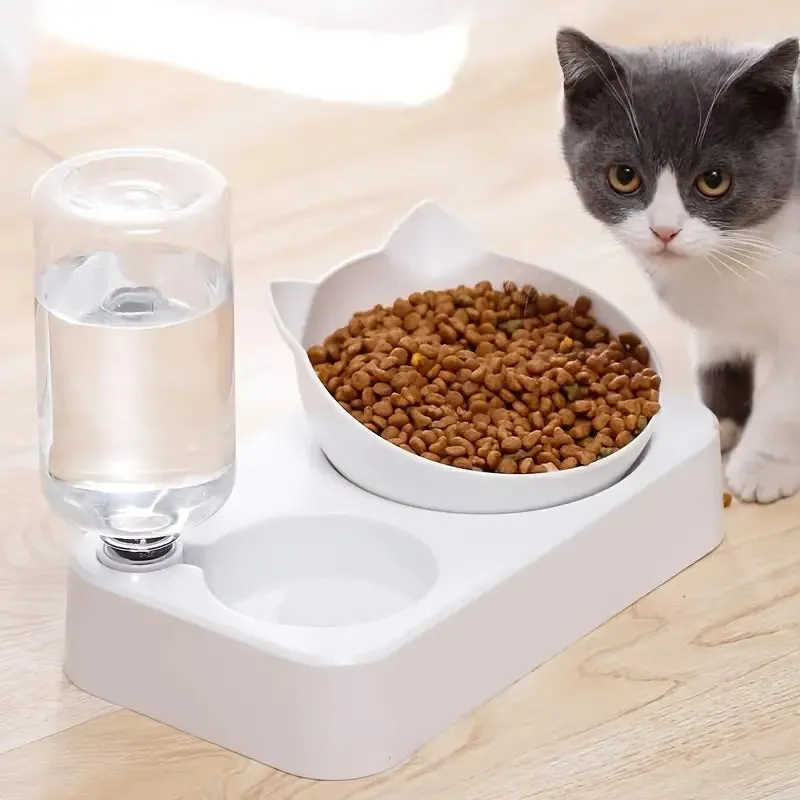 Pet Double Feeder Bowl Keep Your Cat Happy and Fed