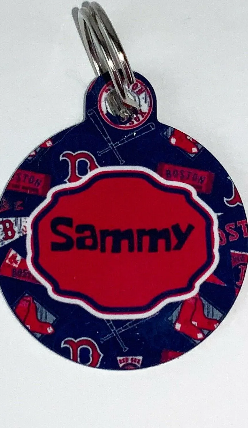 Pet ID Tag Football Teams NFL Personalized Custom Double Sided Pet Tag w/name Petcollarshandmade