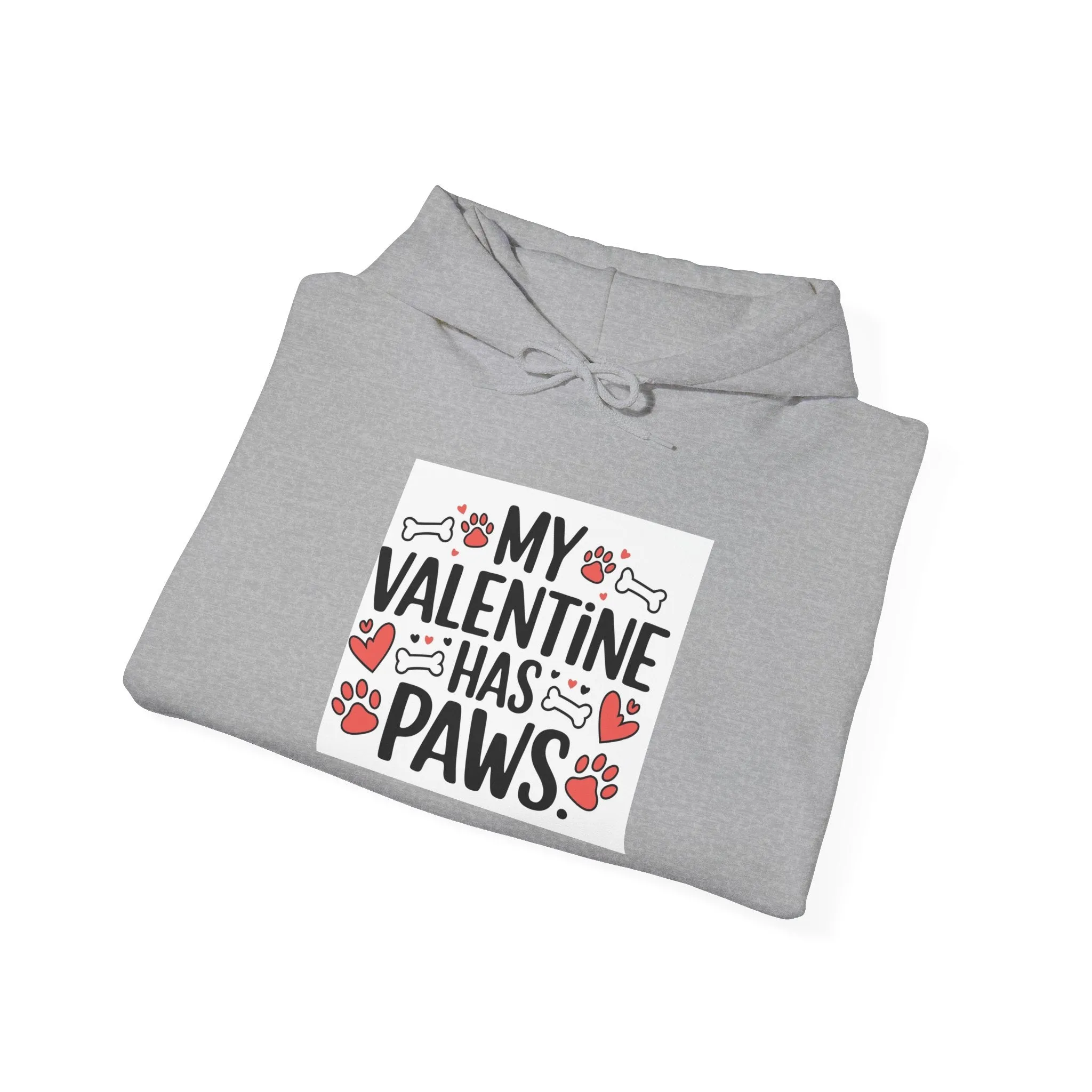 Pet Lover’s Valentine Hoodie - "My Valentine Has Paws" - Unisex Heavy Blend™