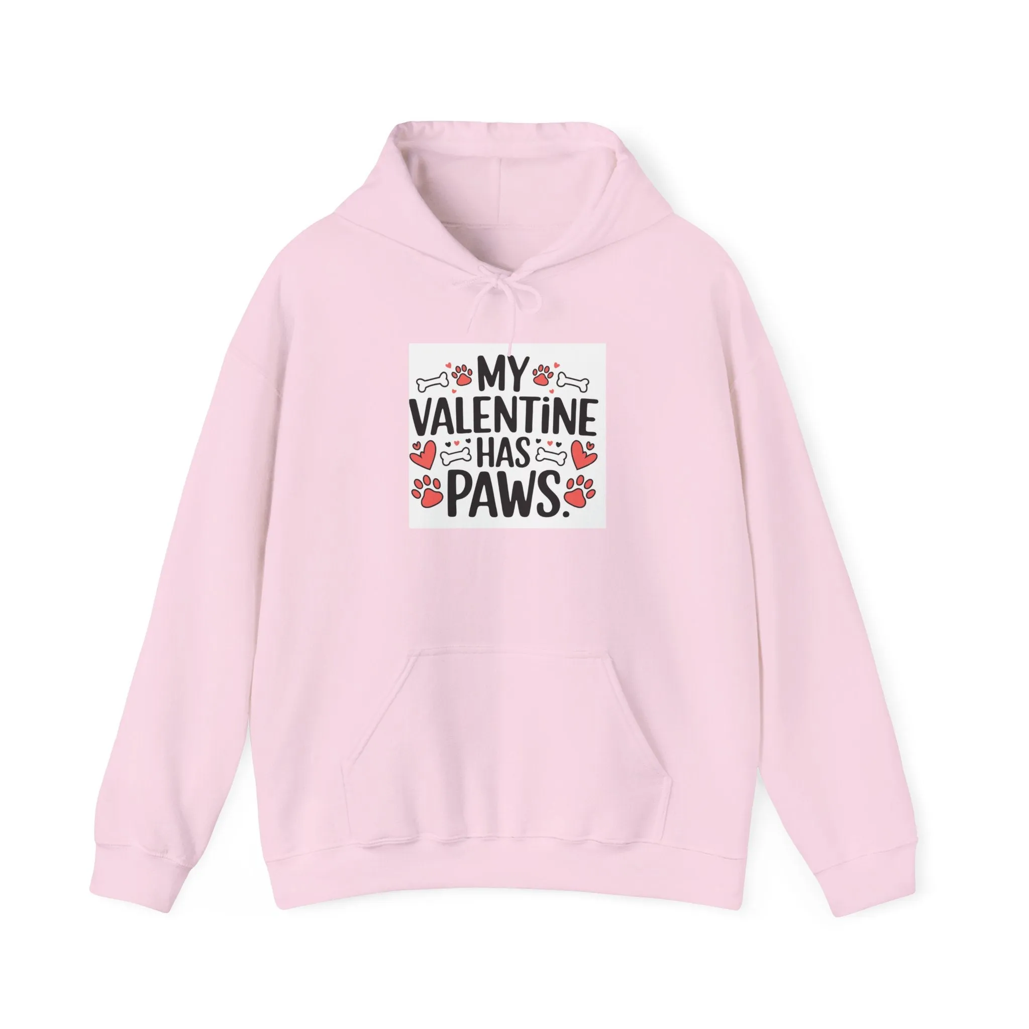 Pet Lover’s Valentine Hoodie - "My Valentine Has Paws" - Unisex Heavy Blend™