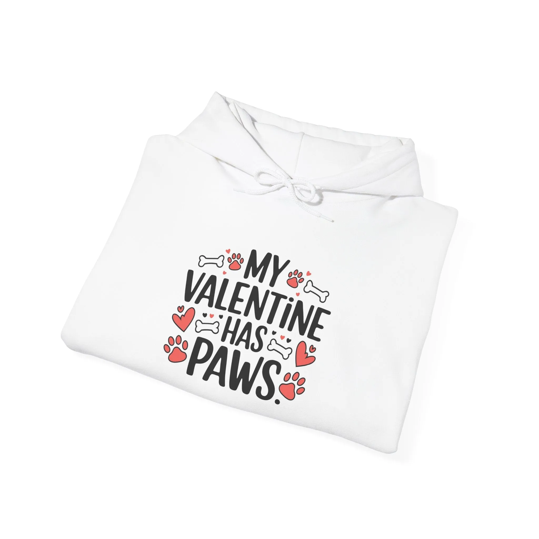Pet Lover’s Valentine Hoodie - "My Valentine Has Paws" - Unisex Heavy Blend™