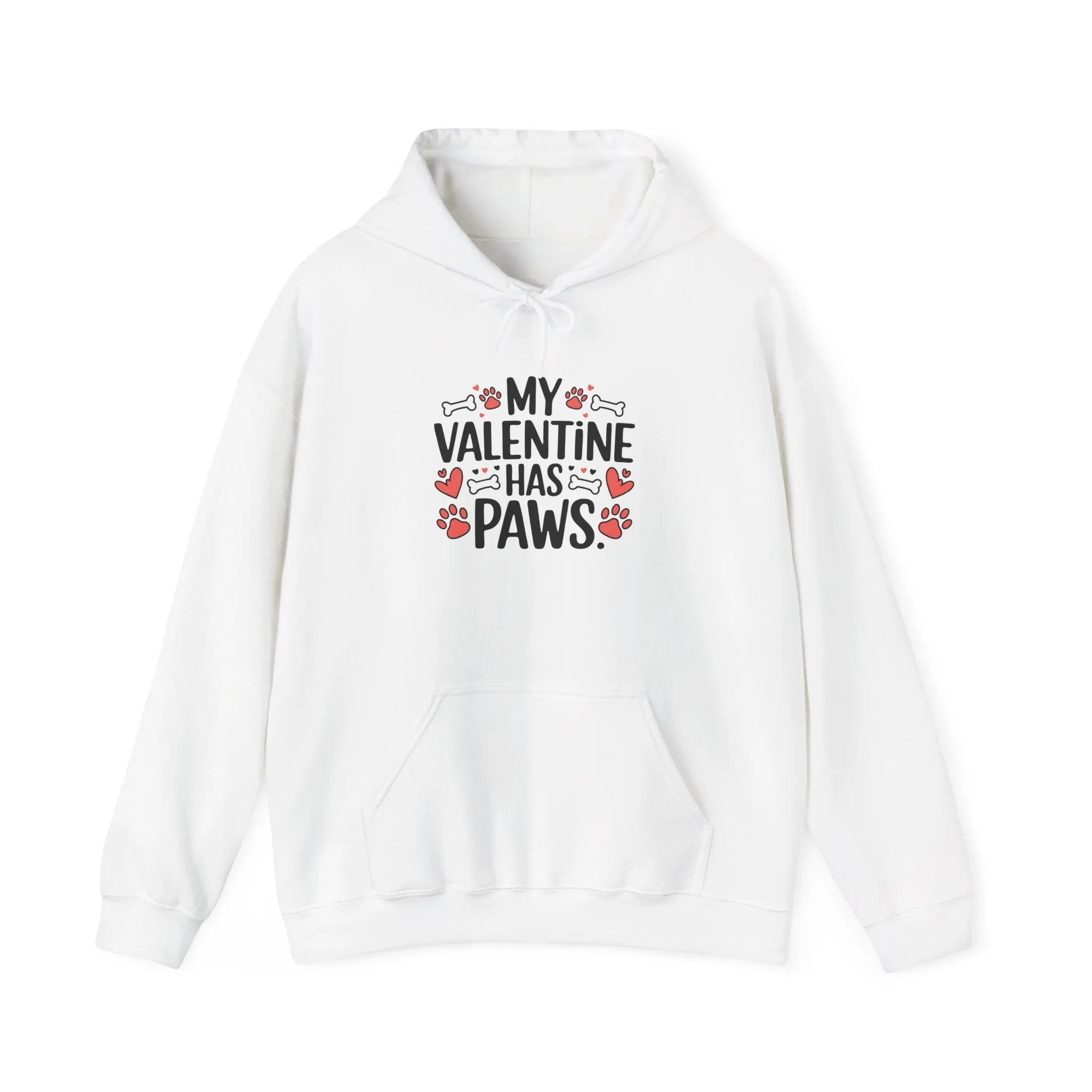 Pet Lover’s Valentine Hoodie - "My Valentine Has Paws" - Unisex Heavy Blend™