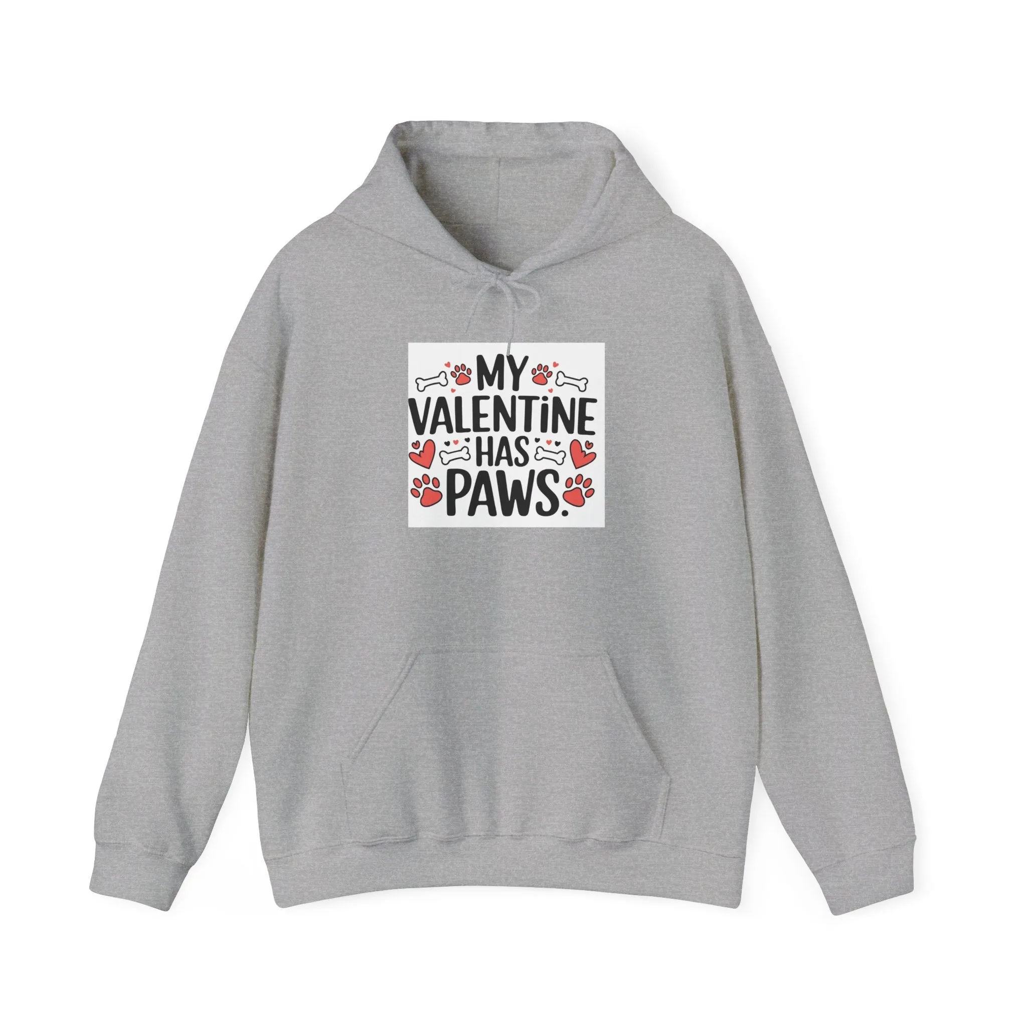 Pet Lover’s Valentine Hoodie - "My Valentine Has Paws" - Unisex Heavy Blend™