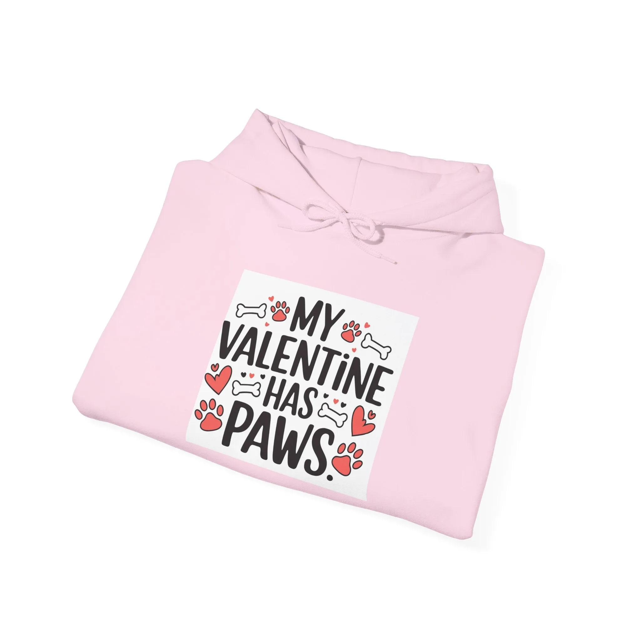Pet Lover’s Valentine Hoodie - "My Valentine Has Paws" - Unisex Heavy Blend™