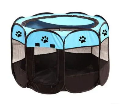 Portable Folding Pet tent Dog House Cage Dog Cat Tent Playpen Puppy Kennel Easy Operation Octagon Fence 2810