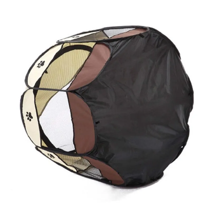 Portable Folding Pet tent Dog House Cage Dog Cat Tent Playpen Puppy Kennel Easy Operation Octagon Fence 2810