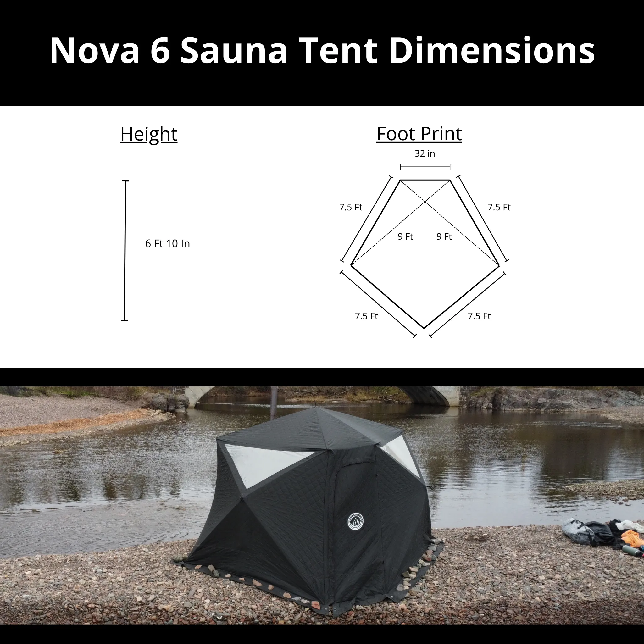 Portable Sauna Tent - Nova 6 - Premium Package