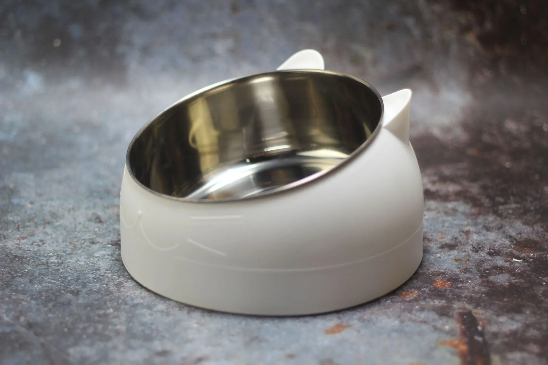 Protective Cervical Cat Bowl Oblique Mouth Pet Bowl with Inclined Design