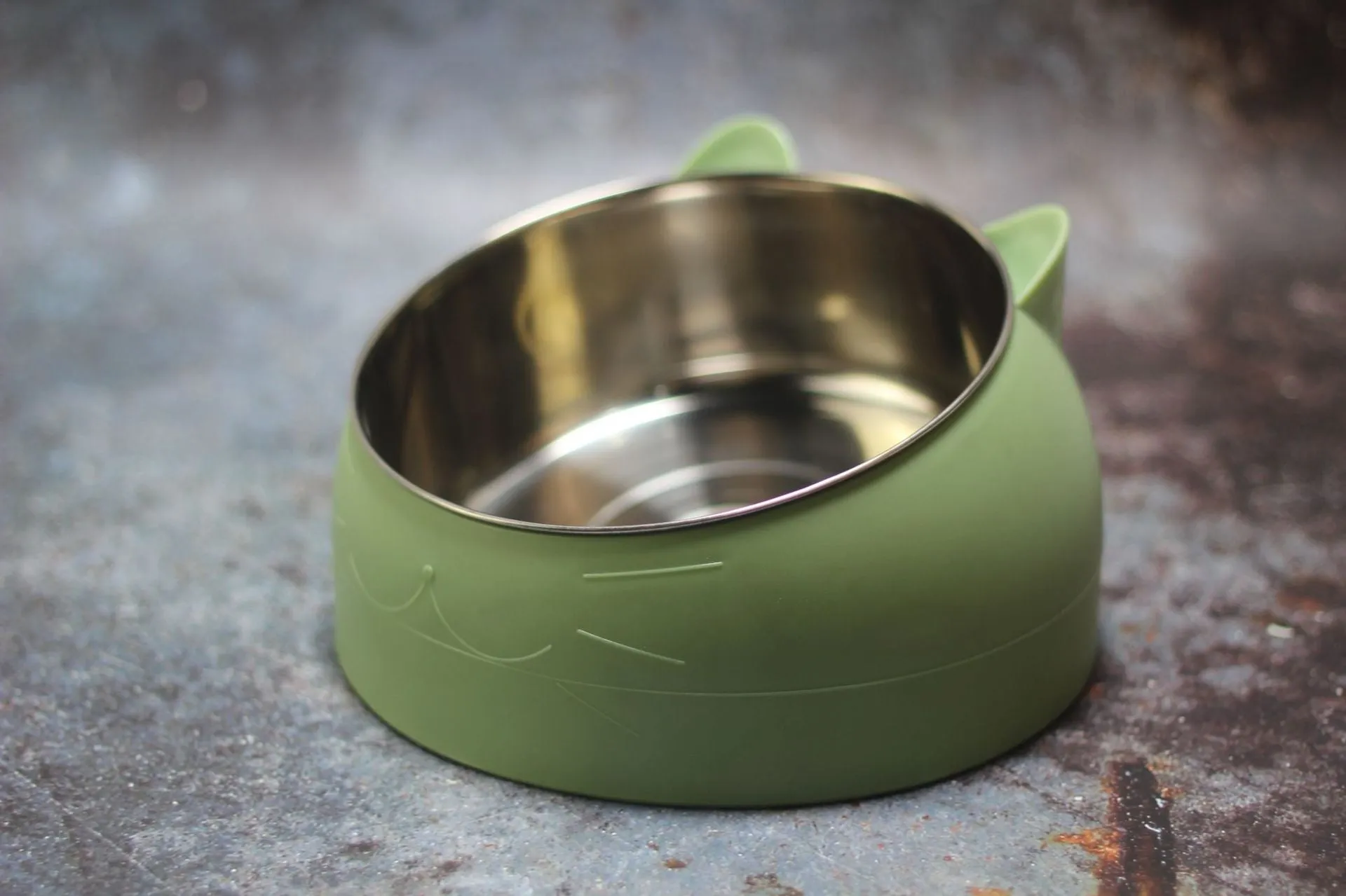 Protective Cervical Cat Bowl Oblique Mouth Pet Bowl with Inclined Design