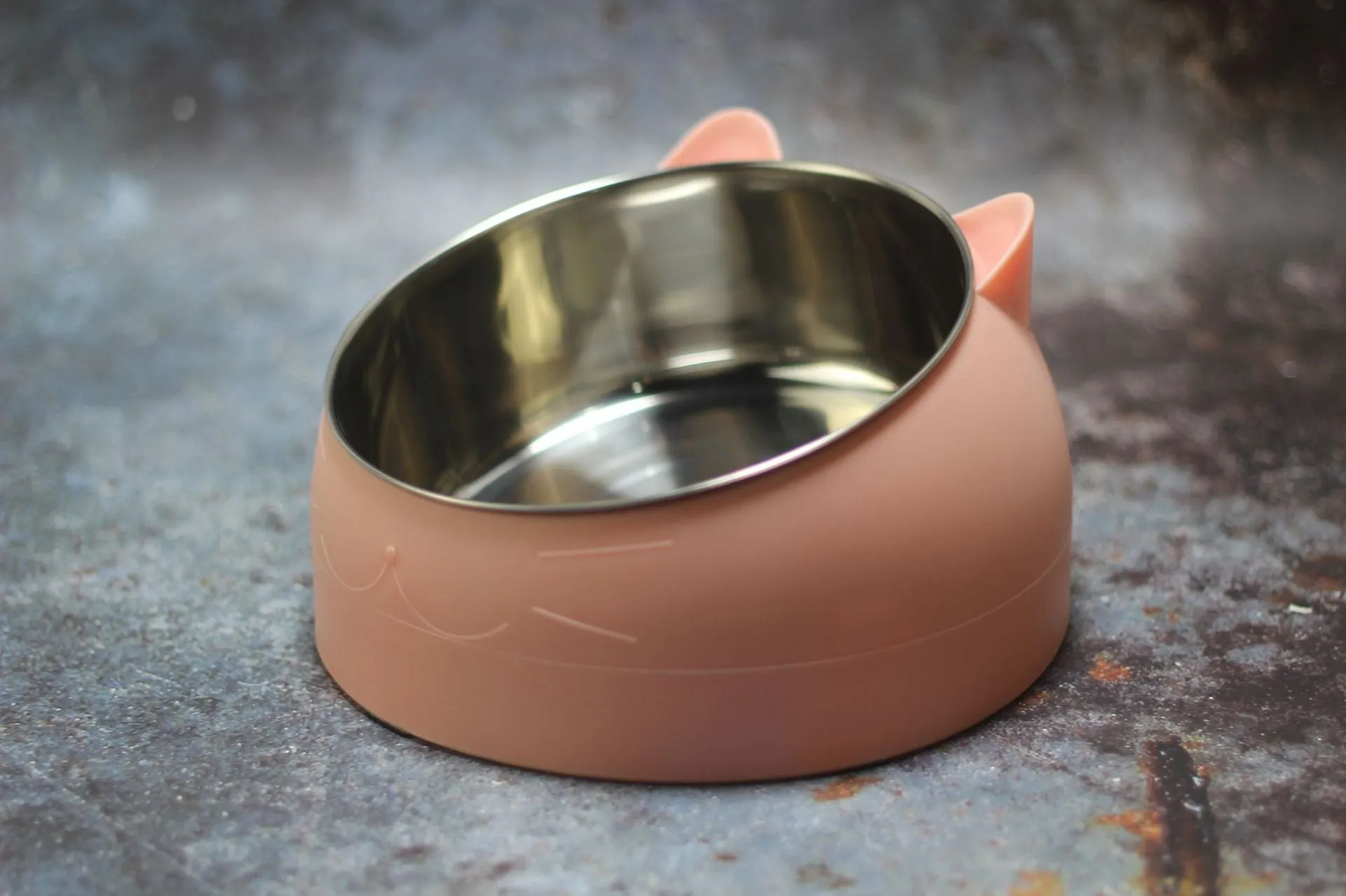 Protective Cervical Cat Bowl Oblique Mouth Pet Bowl with Inclined Design