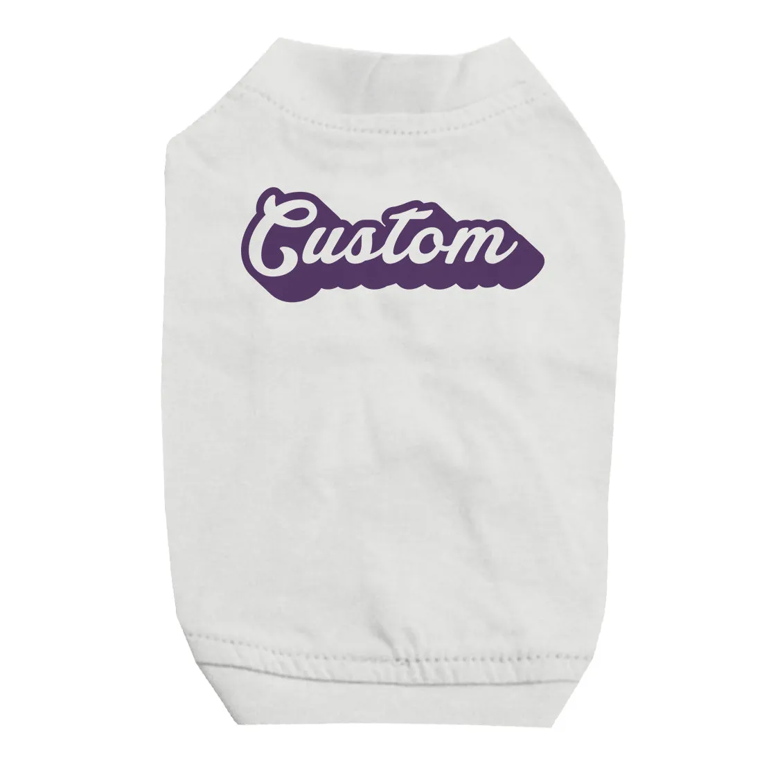 Purple Pop Up Text Gorgeous Personalized Pet Shirt for Small Dogs