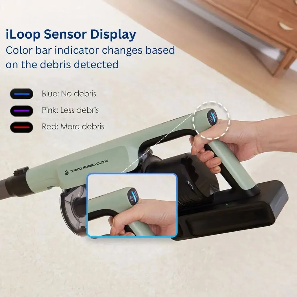 Tineco GO Pet Cordless Stick Vacuum with ZeroTangle Brush Technology Seafoam