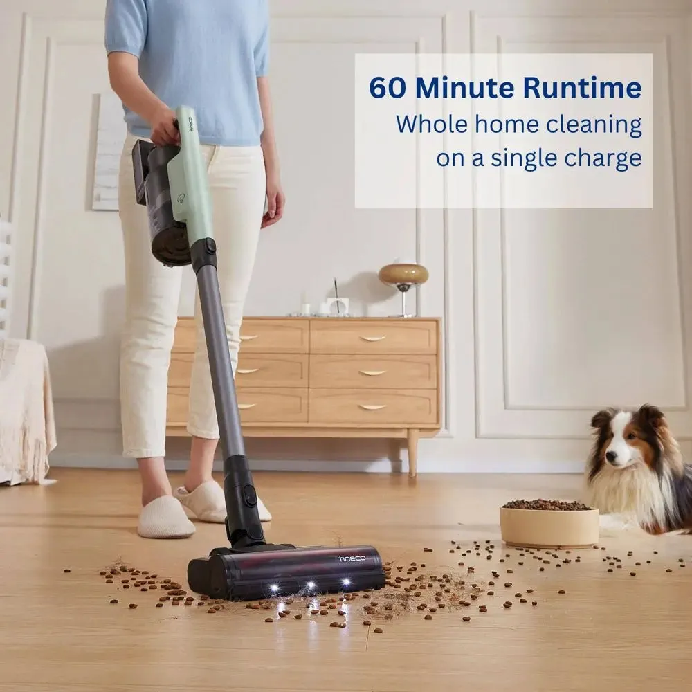 Tineco GO Pet Cordless Stick Vacuum with ZeroTangle Brush Technology Seafoam