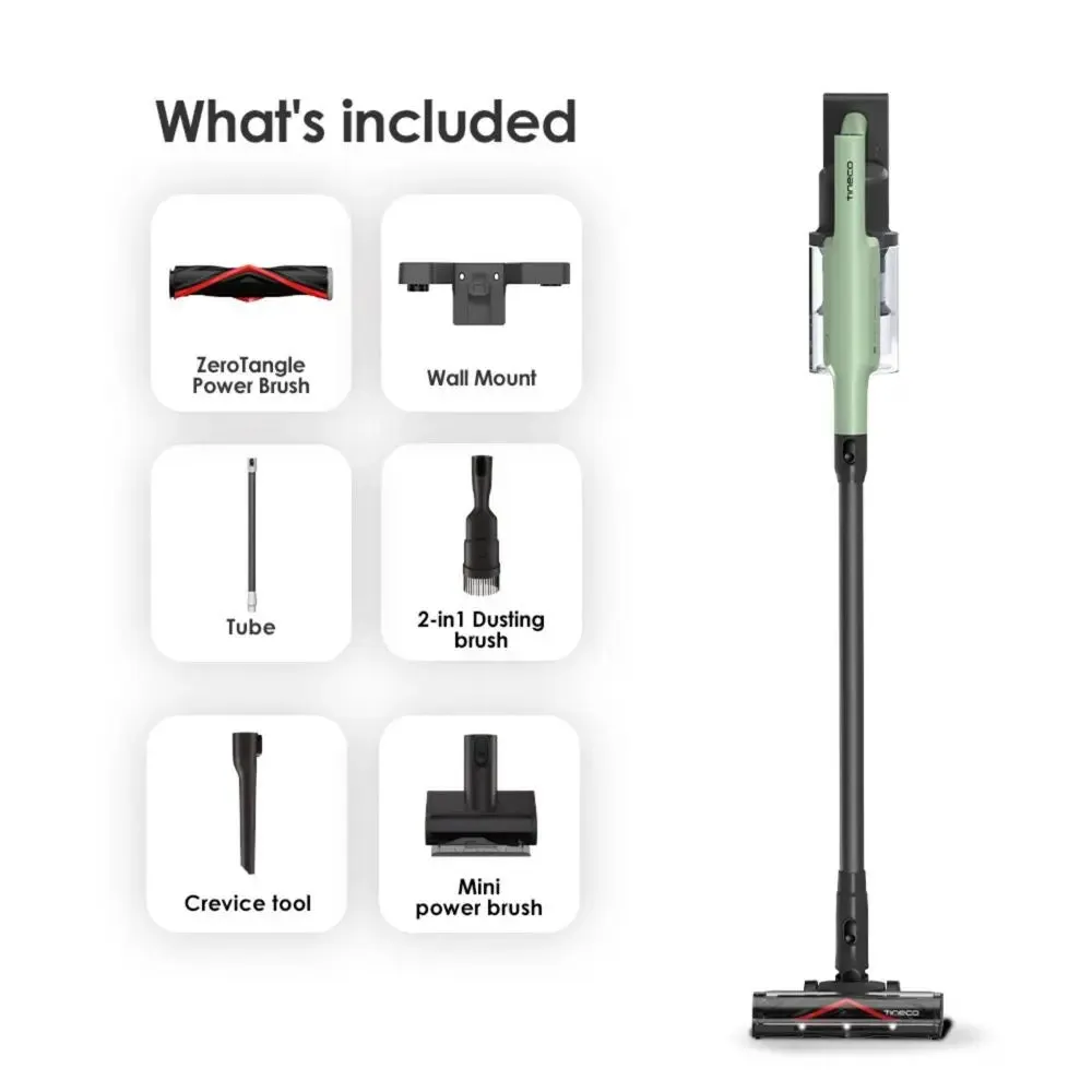 Tineco GO Pet Cordless Stick Vacuum with ZeroTangle Brush Technology Seafoam