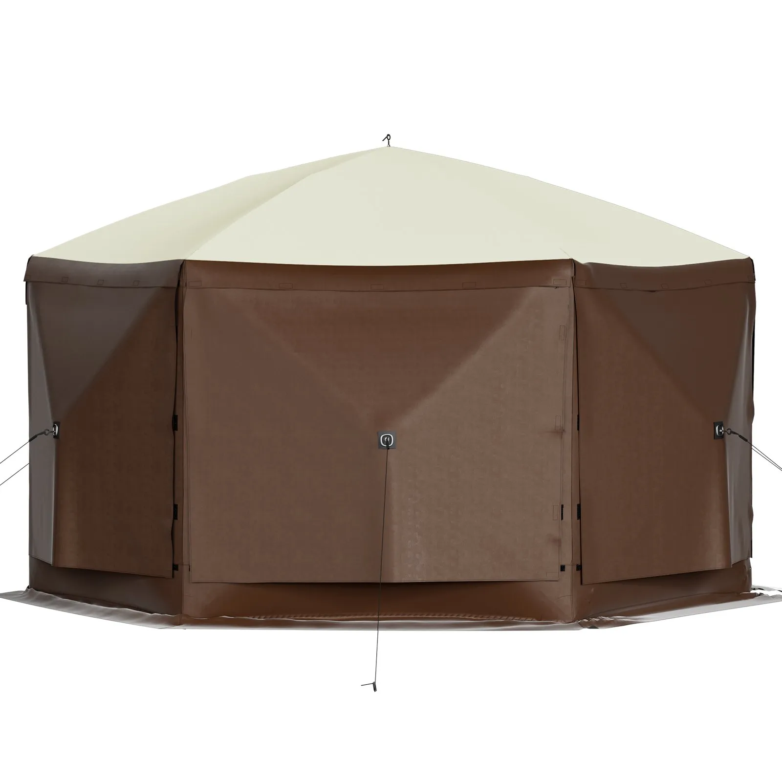 VEVOR Camping Gazebo Tent 10'x10' - 6 Sided Pop-up Canopy Screen Tent